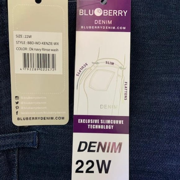 Blueberry Plus size 22W Jeans BNWT - Picture 9 of 11